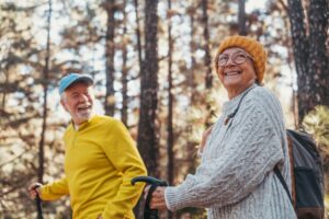 Two old happy people