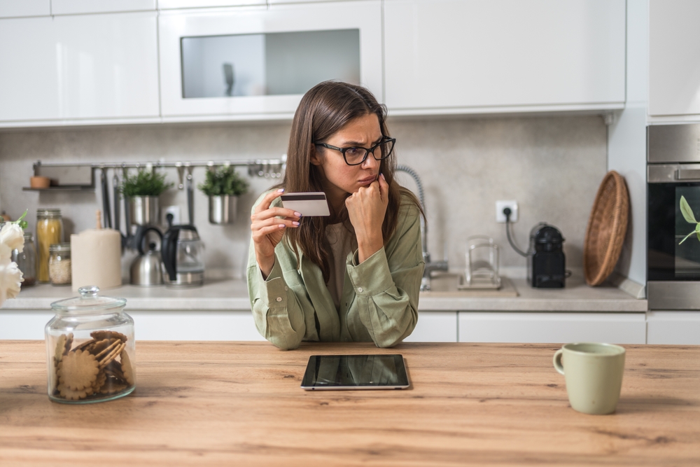Woman with a credit card